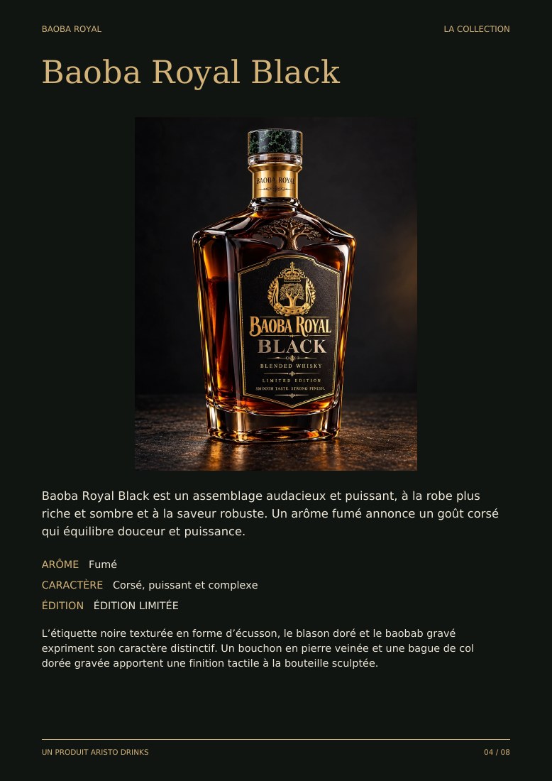 Page du catalogue 4: Baoba Royal Black